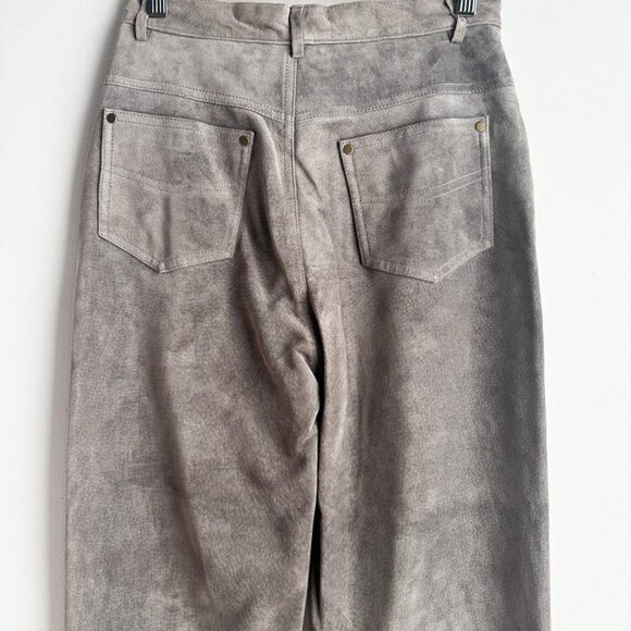 NuAge Grey Suede Straight Leg Pants 6 - Picture 5 of 5